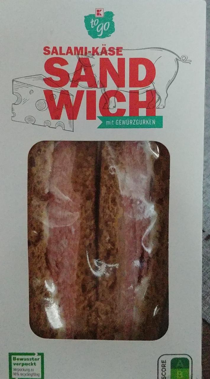 Fotografie - Salami-Käse Sandwich mit gewürzgurken K-to go