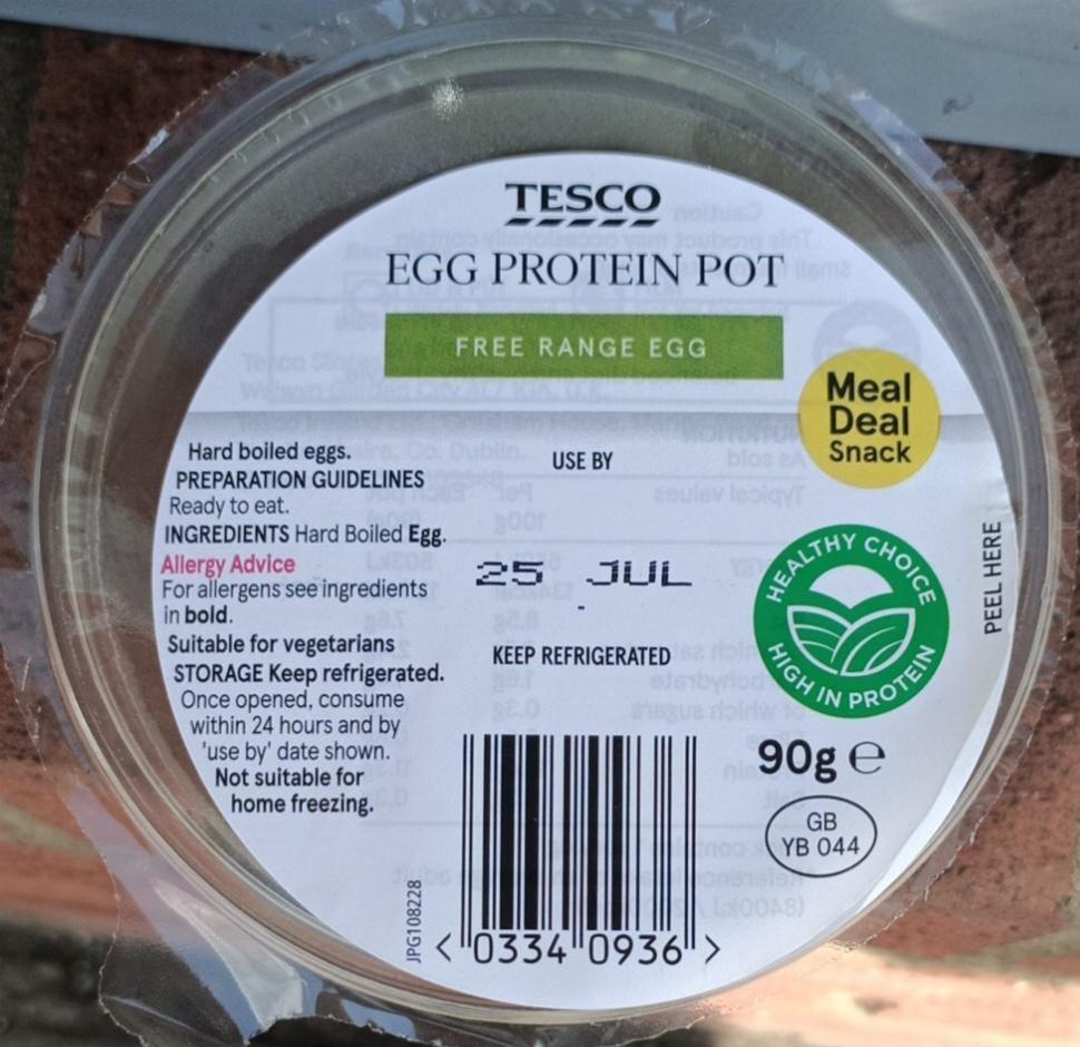 Fotografie - egg protein pot Tesco