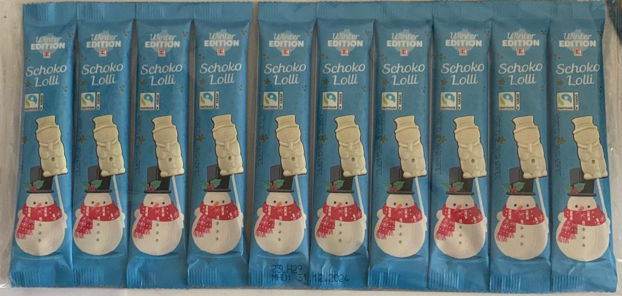 Fotografie - Schoko Lolli Winter editon kaufland