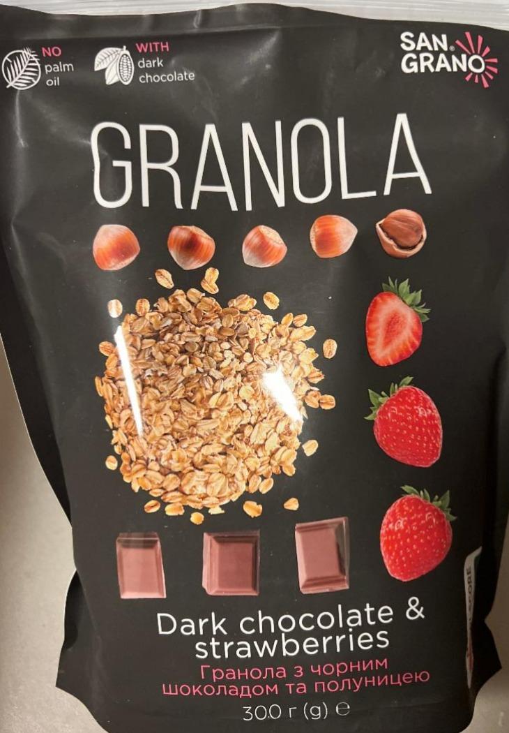 Fotografie - Granola Dark Chocolate & Strawberries San Grano