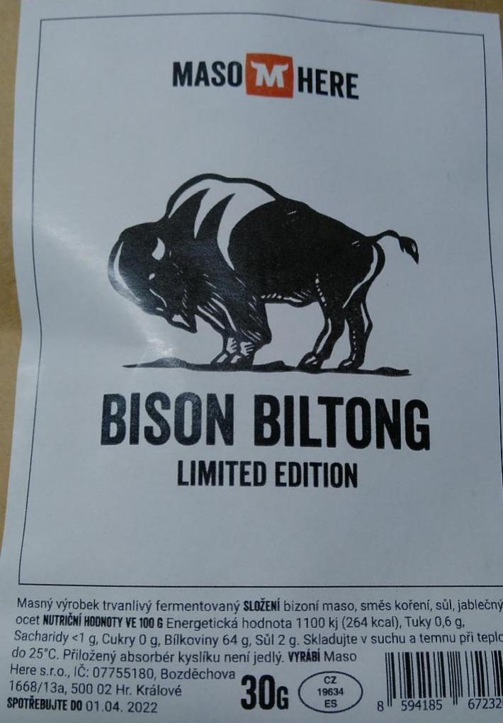 Fotografie - Bison biltong limited edition Maso Here