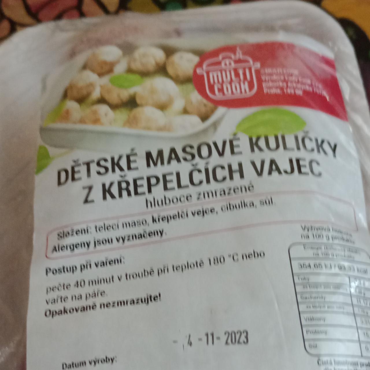 Fotografie - Dětské masové kuličky z křepelčích vajec Multicook