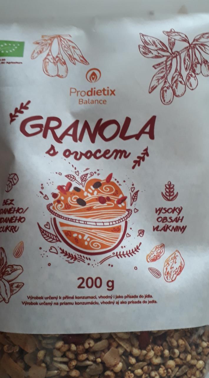 Fotografie - Granola s ovocem Prodietix Balance