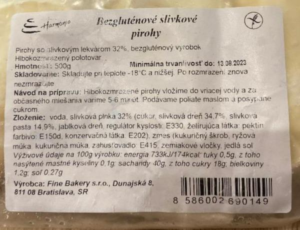 Fotografie - Bezgluténové slivkové pirohy Fine Bakery