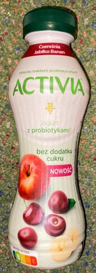 Fotografie - Activia Jogurt czereśnia jabłko banan bez dodatku cukru