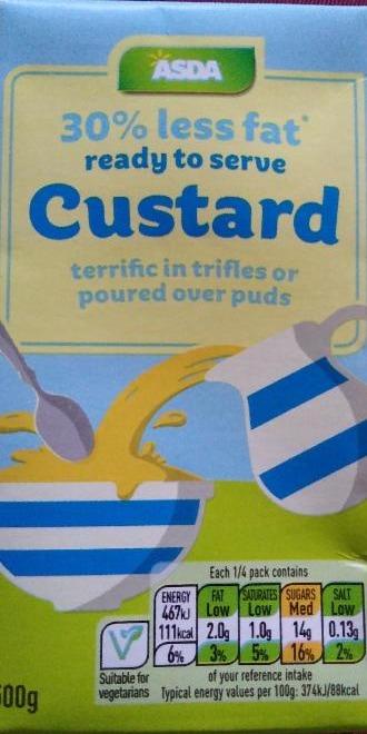 Fotografie - less fat custard Asda