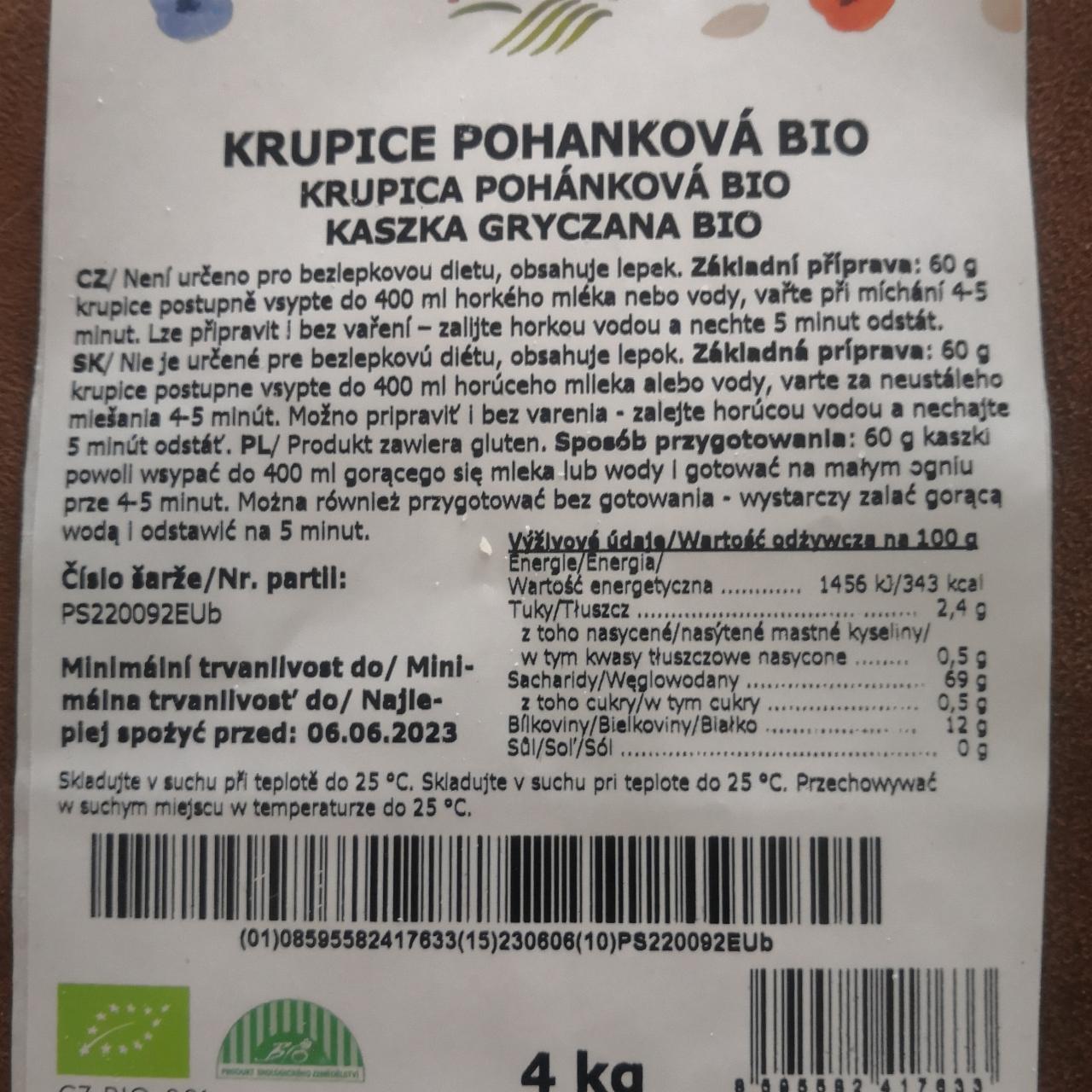 Fotografie - Krupice pohanková bio Probio