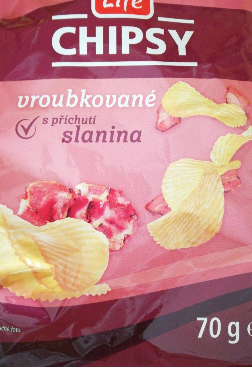 Fotografie - Chipsy vroubkované slanina Fine Life