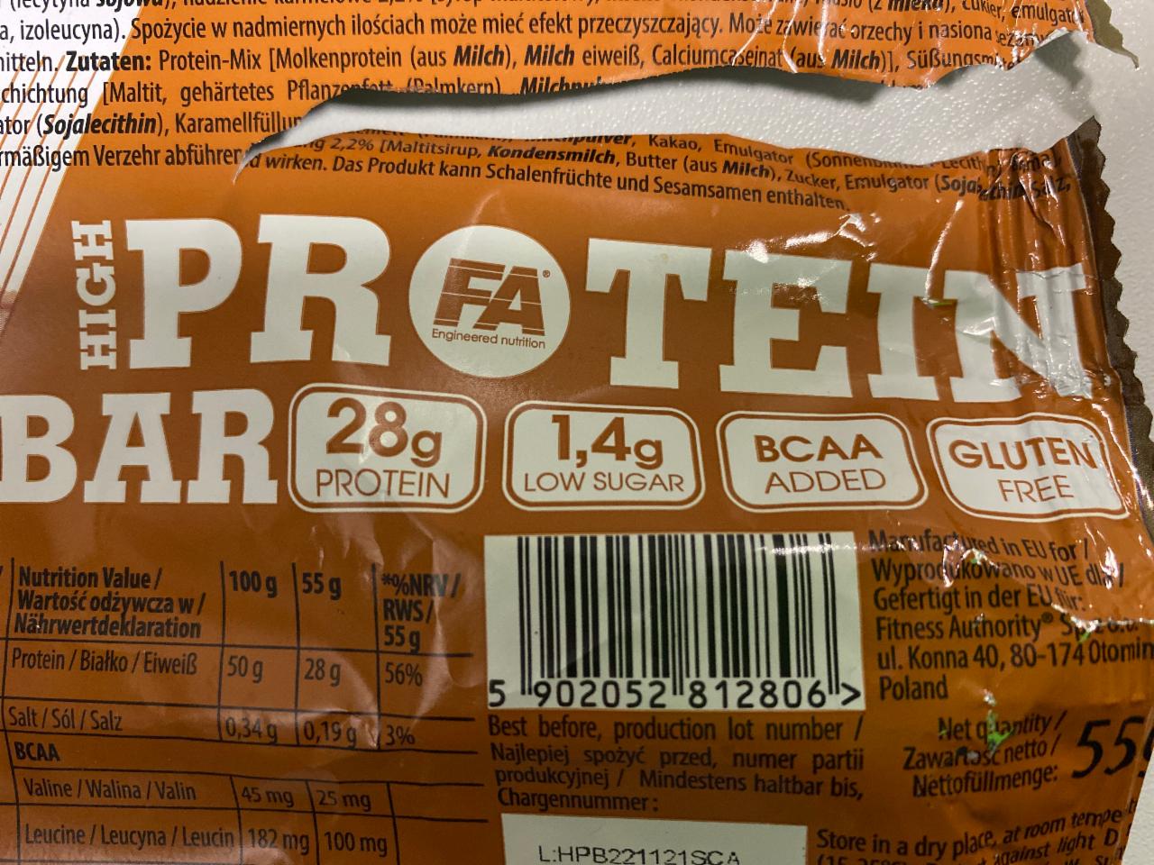 Fotografie - Performance Line High Protein Bar FA