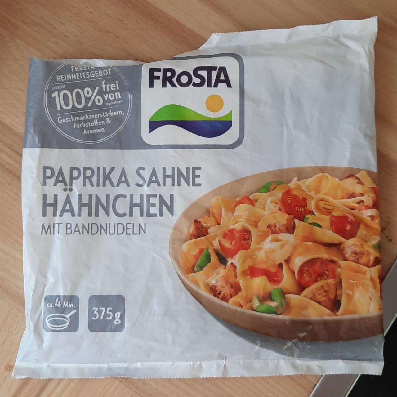 Fotografie - Paprika sahne hähnchen mit bandnudeln FRoSTA