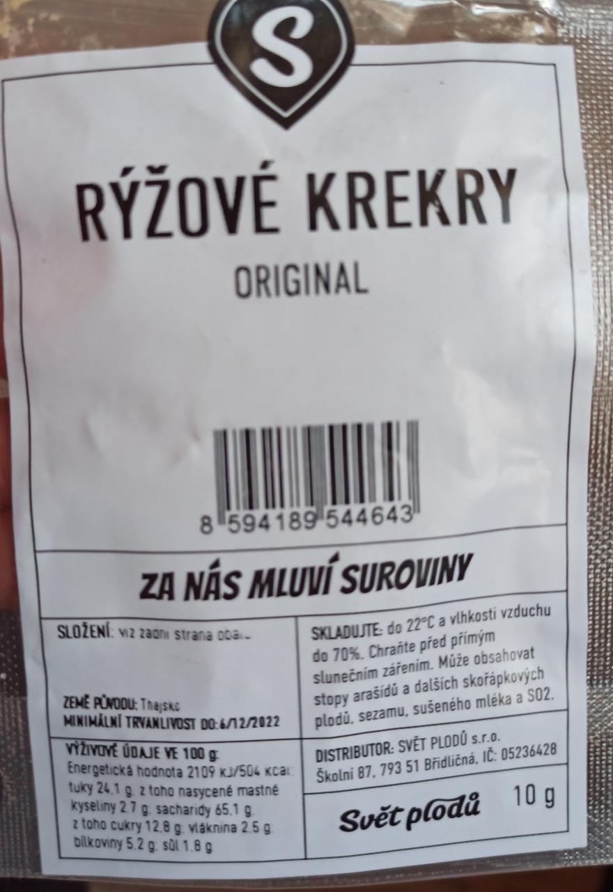 Fotografie - Rýžové krekry originál Svět plodů