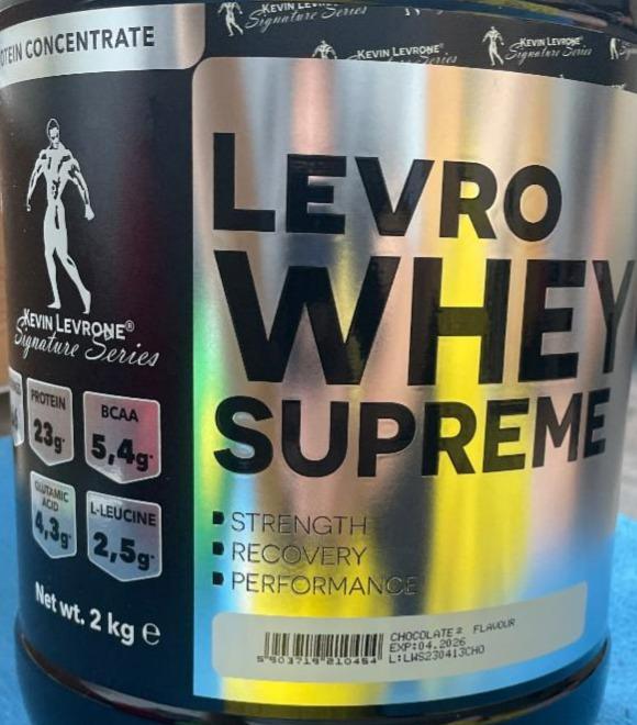 Fotografie - Levro Whey Supreme Chocolate Kevin Levrone