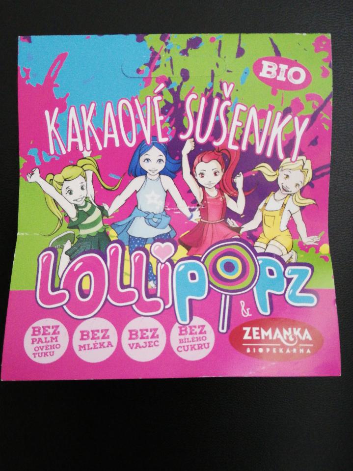 Fotografie - BIO Lollipopz kakaové sušenky