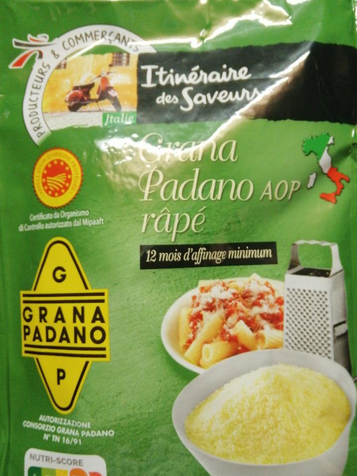 Fotografie - Grana Padano AOP râpé Itinéraire des Saveurs