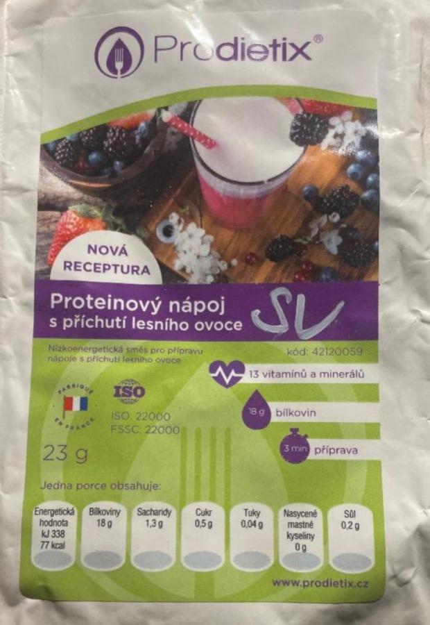 Fotografie - Proteinový nápoj s příchutě lesního ovoce Prodietix