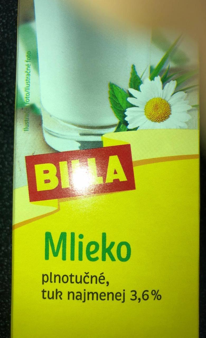 Fotografie - mléko plnotučné 3,6% Billa