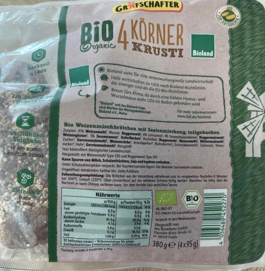 Fotografie - Bio Organic 4 Körner Krusti Gräfschafter