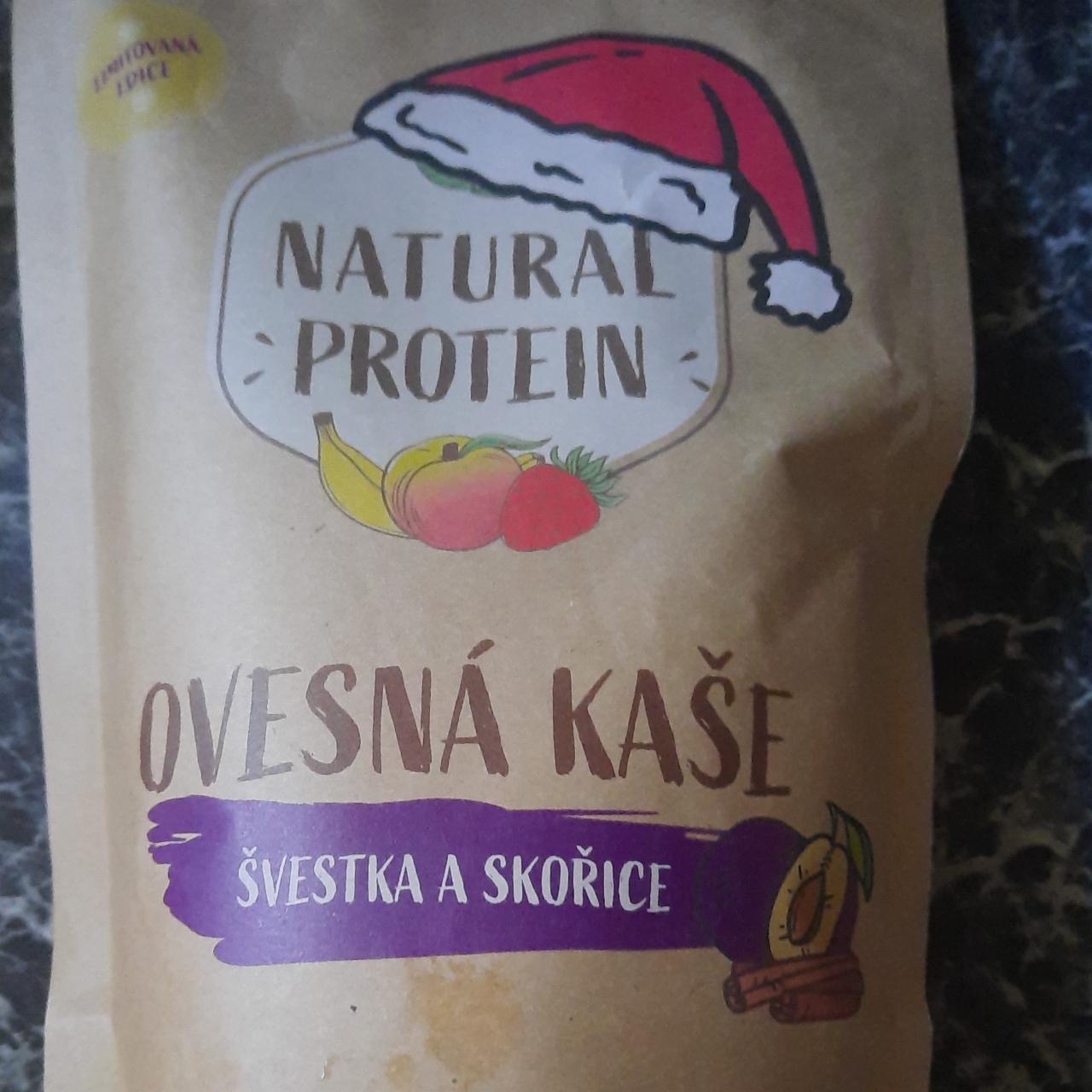 Fotografie - Ovesná kaše švestka a skořice Natural protein