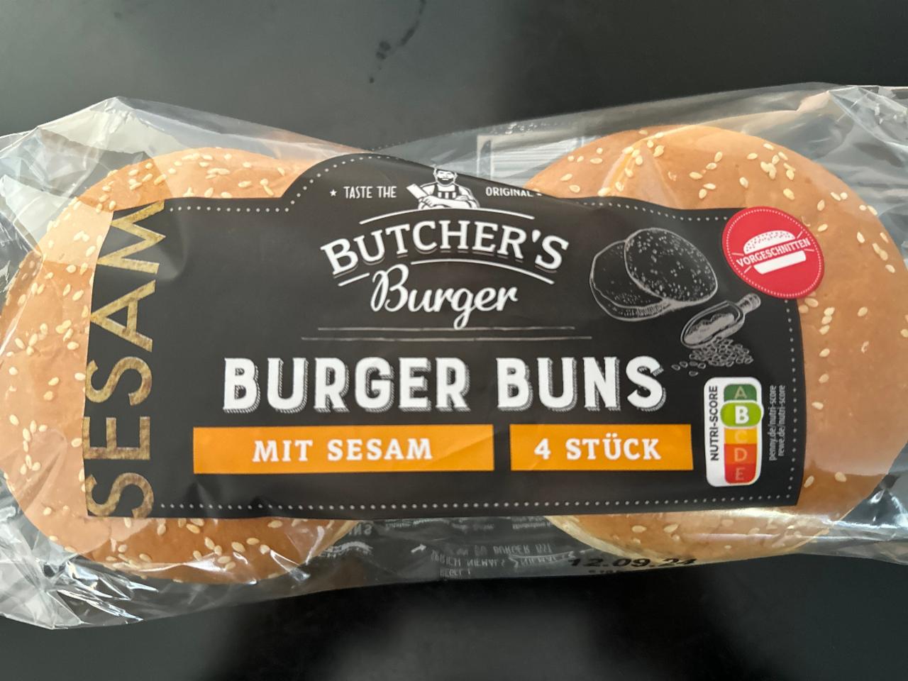 Fotografie - Burger Buns mit sesam Butcher´s Burger