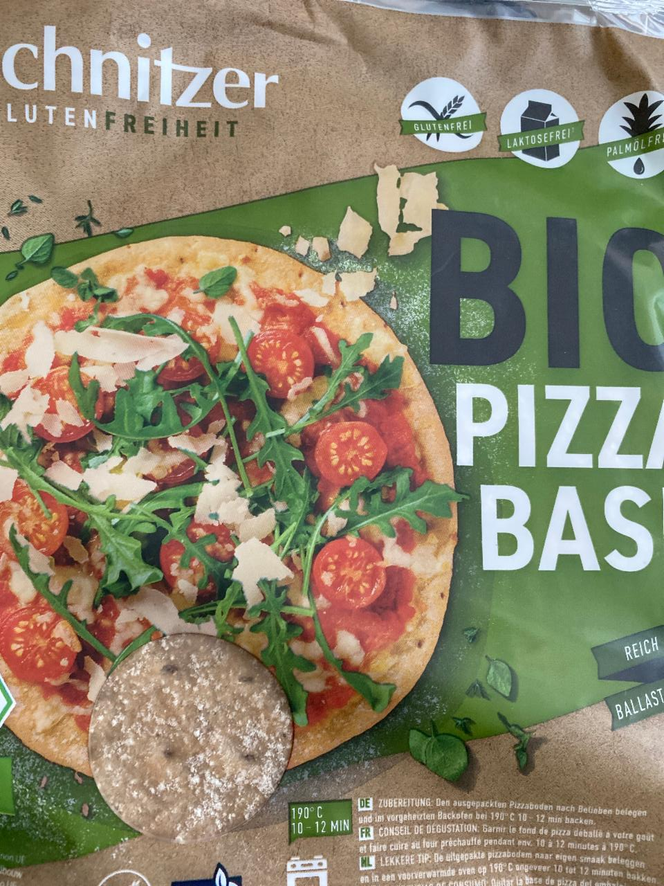 Fotografie - BIO pizza base Schnitzer