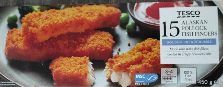 Fotografie - 15 Alaskan Pollock Fish Fingers Tesco