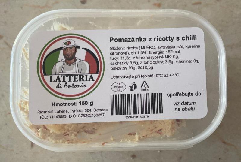 Fotografie - Pomazánka z ricotty s chilli Latteria Di Antonio