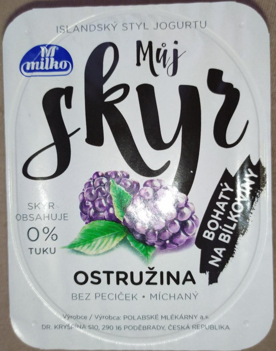 Fotografie - Můj skyr ostružina 0% tuku Milko