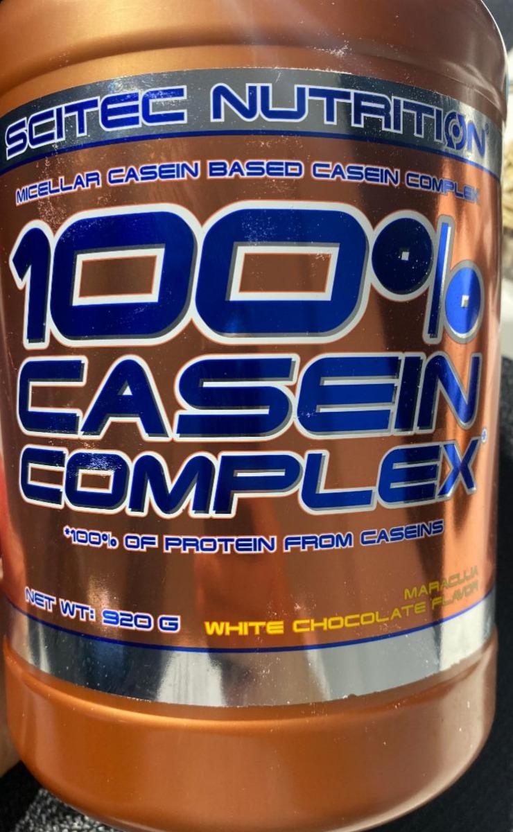 Fotografie - 100% Casein Complex Maracuja White Chocolat Scitec nutrition