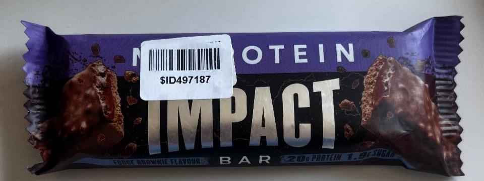 Fotografie - Impact bar fudge brownie flavour Myprotein