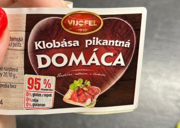 Fotografie - Klobása pikantná domáca Vijofel