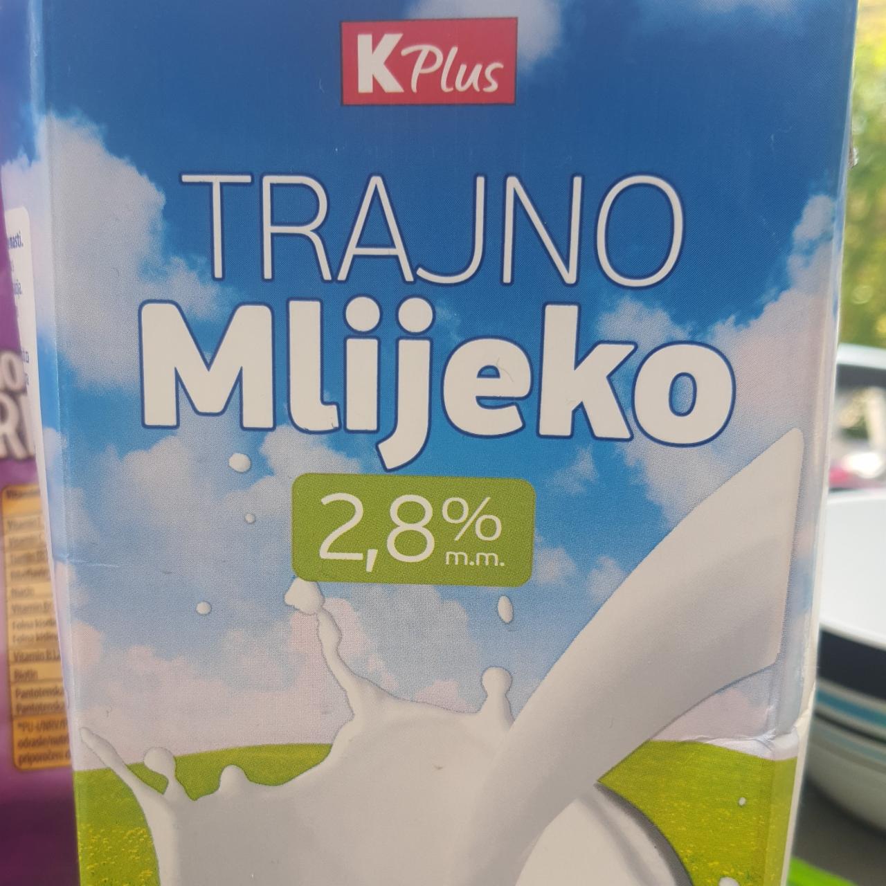 Fotografie - Trajno Mlijeko 2,8% KPlus