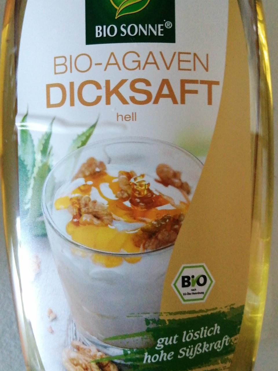 Fotografie - Bio Agaven Dicksaft Bio Sonne