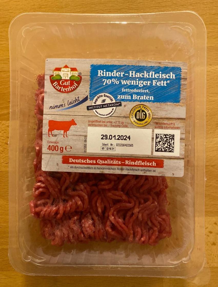 Fotografie - Rinder-Hackfleisch 70% weniger Fett Gut Bartenhof