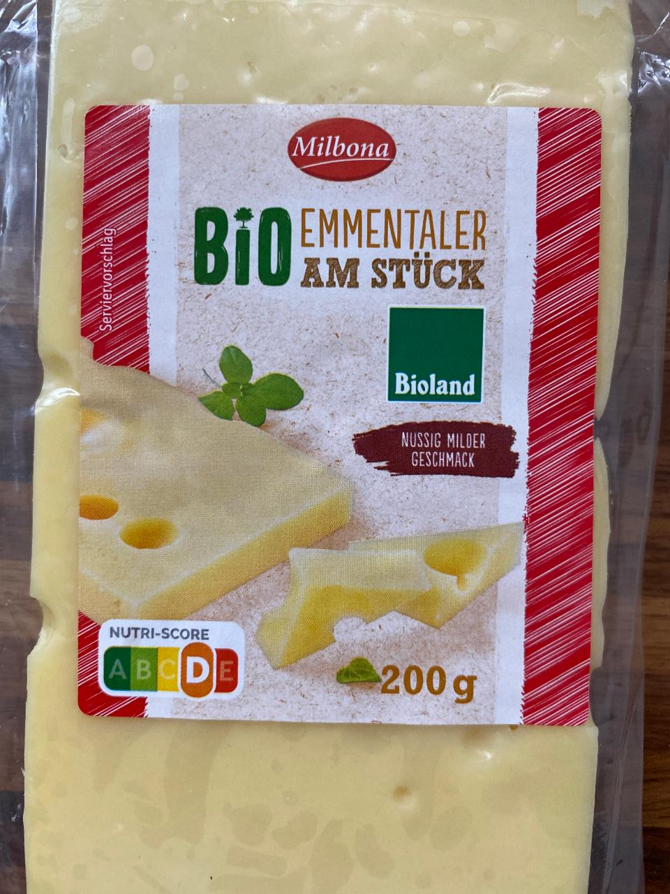 Fotografie - Bio Emmentaler am Stück Milbona