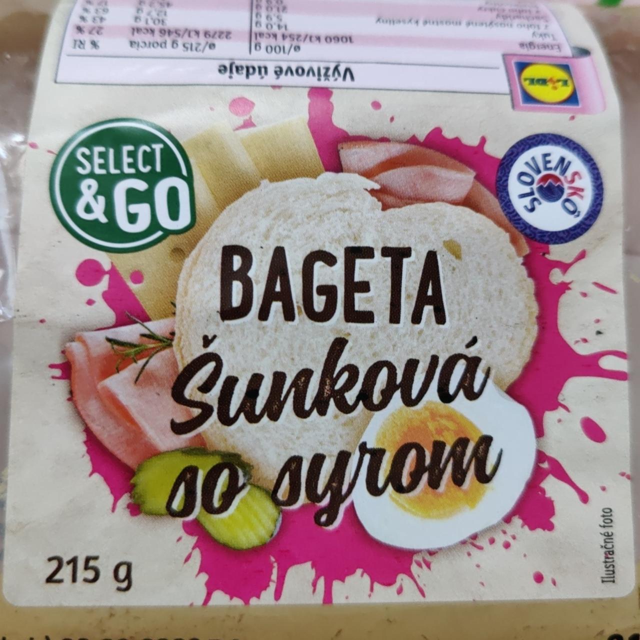 Fotografie - Bageta Šunková so syrom Select&Go