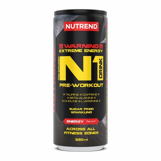 Fotografie - N1 energy drink pre-workout energy flavour Nutrend