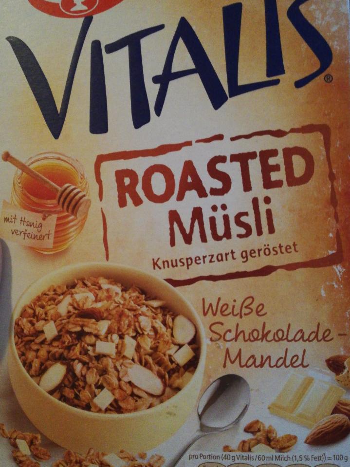 Fotografie - Vitalis Roasted Müsli Weiße Schokolade-mandel Dr.Oetker