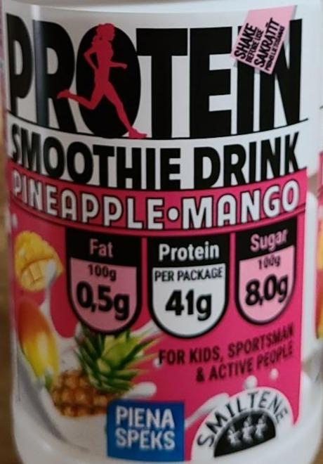 Fotografie - Protein smoothie drink Pineapple mango Smiltene