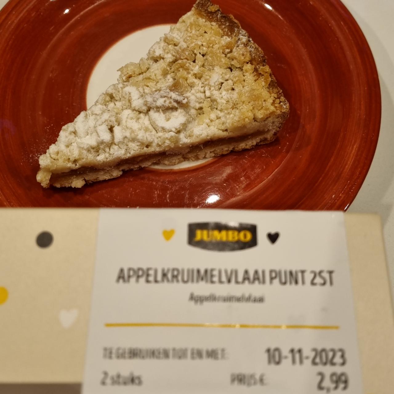 Fotografie - appelkuimelvlaai punt Jumbo