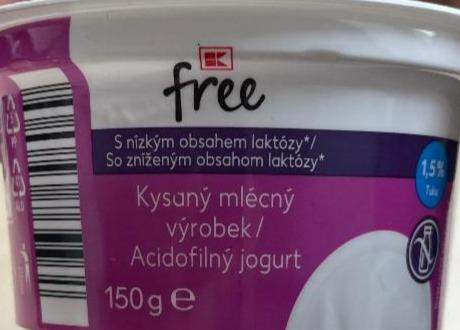 Fotografie - Lactosefree kysaný mléčný výrobek K-free