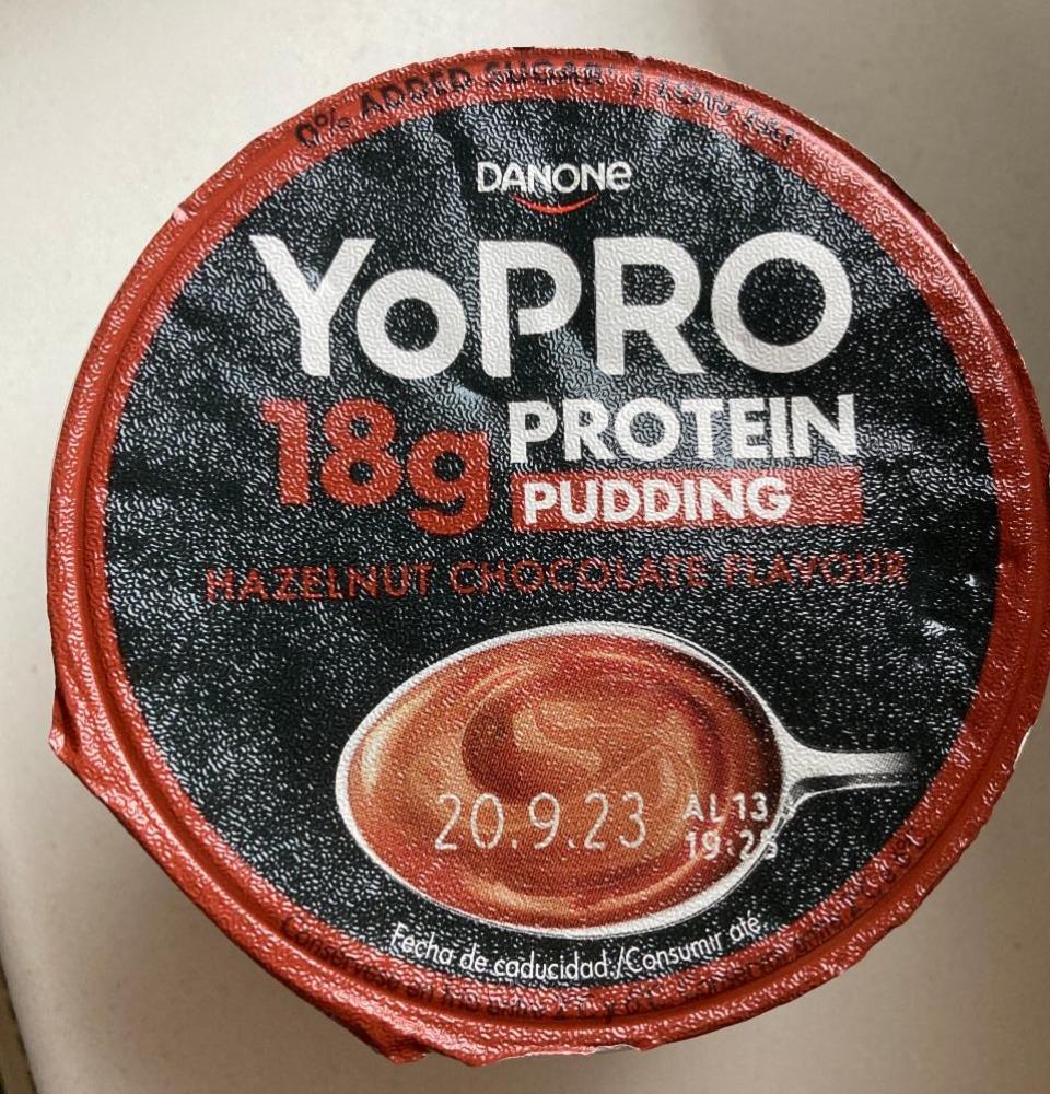 Fotografie - YoPRO 18g protein pudding hazelnut chocolate Danone