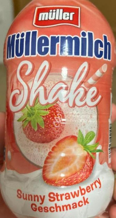 Fotografie - Shake Műllermilch Sunny Strawberry Geschmack Müller