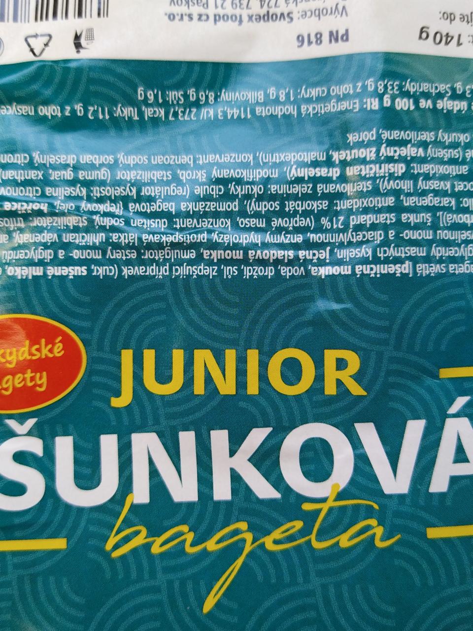 Fotografie - Šunková bageta junior