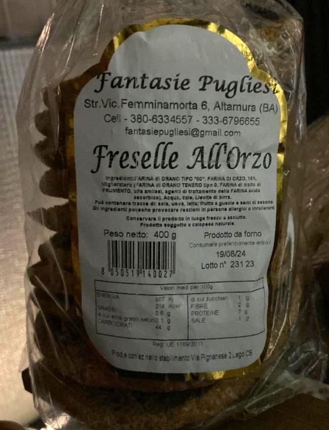 Fotografie - Freselle All'Orzo Fantasie Pugliesi