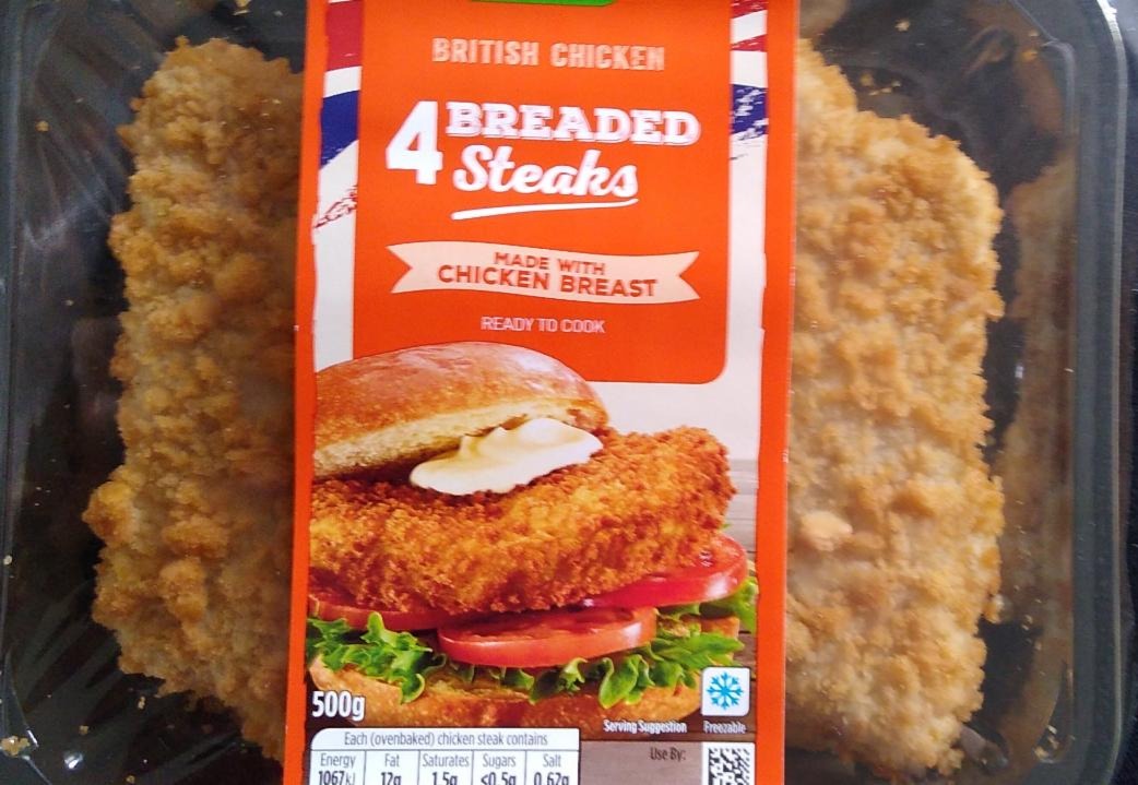 Fotografie - British Chicken 4 breaded steaks Asda