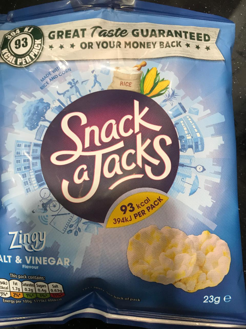 Fotografie - rýžové krekry sůl a ocet Snack a Jacks