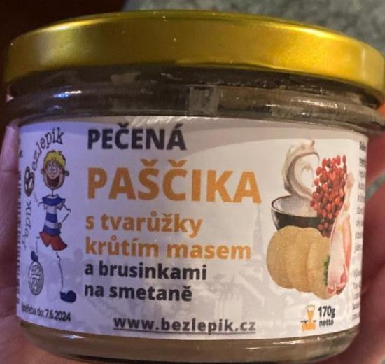 Fotografie - Pečená paščika s tvarůžky krůtím masem a brusinkami na smetaně Bezlepík