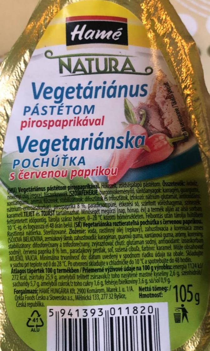 Fotografie - Vegetariánska pochúťka s červenou paprikou Hamé