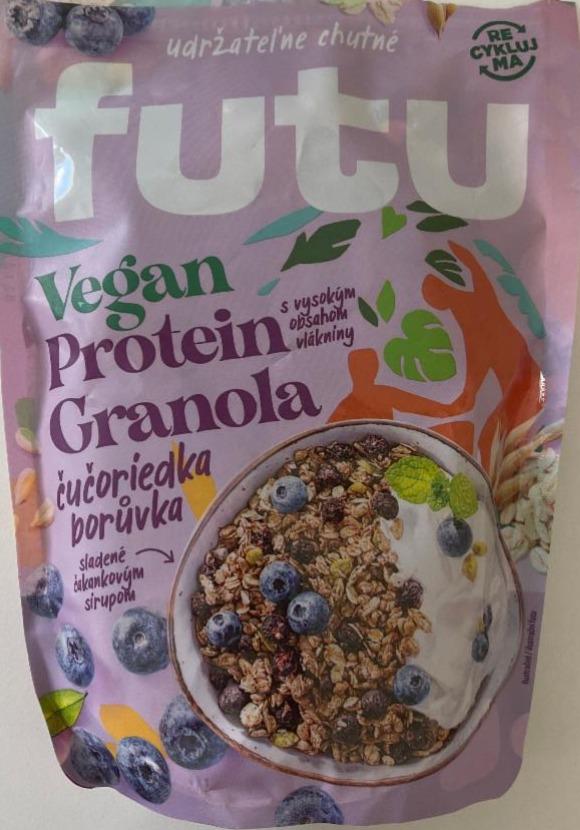 Fotografie - Vegan protein granola čučoriedka Futu