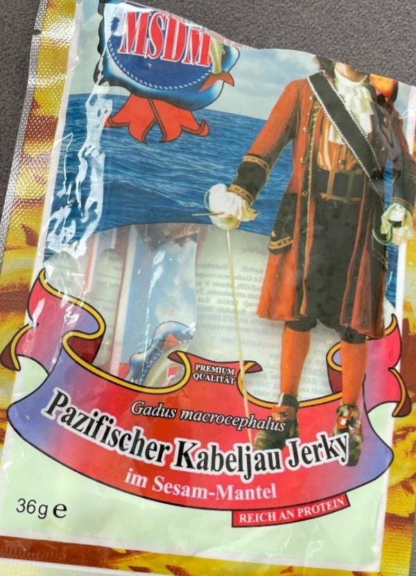 Fotografie - Pazifischer Kabeljau Jerky In Sesam Mantel MSDM